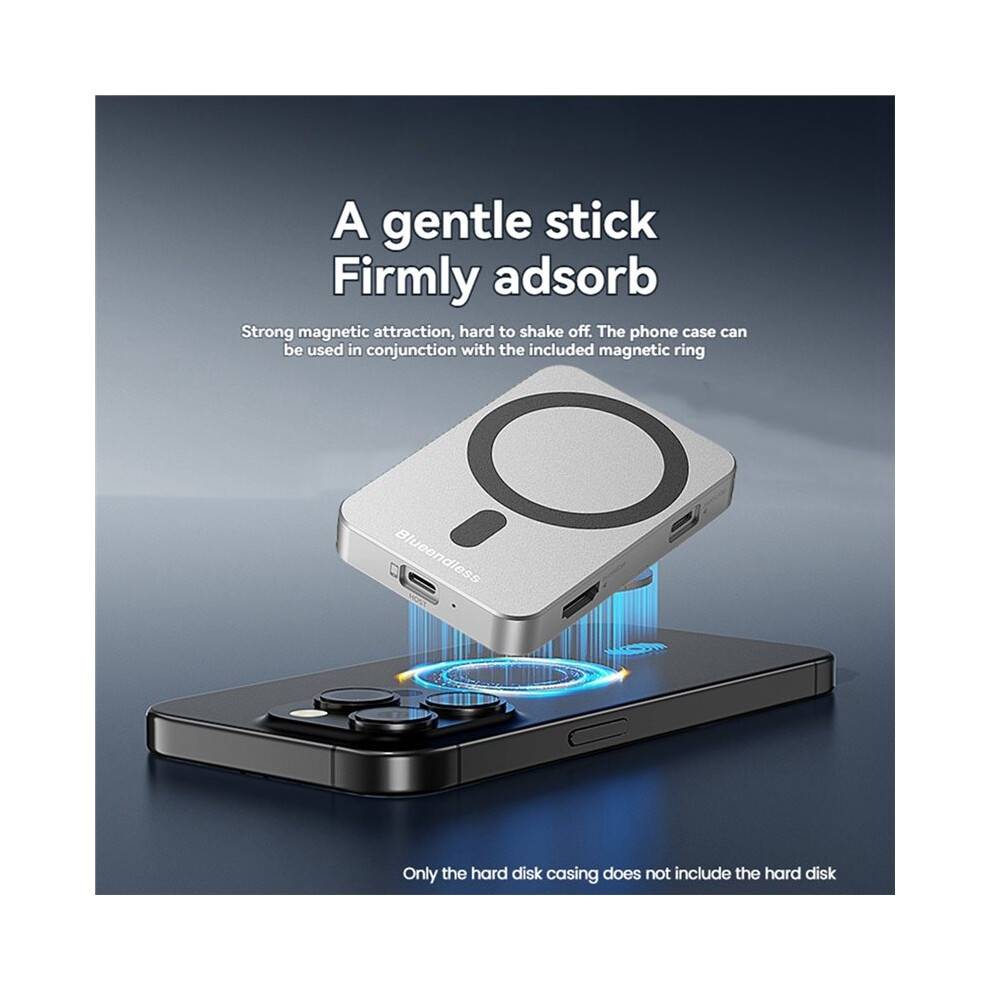 Blueendless Magnetic M.2 NVMe SSD Enclosure USB C Hub Docking Station for M.2 NVMe 2230 2242 2260 2280 External SSD Enclosure