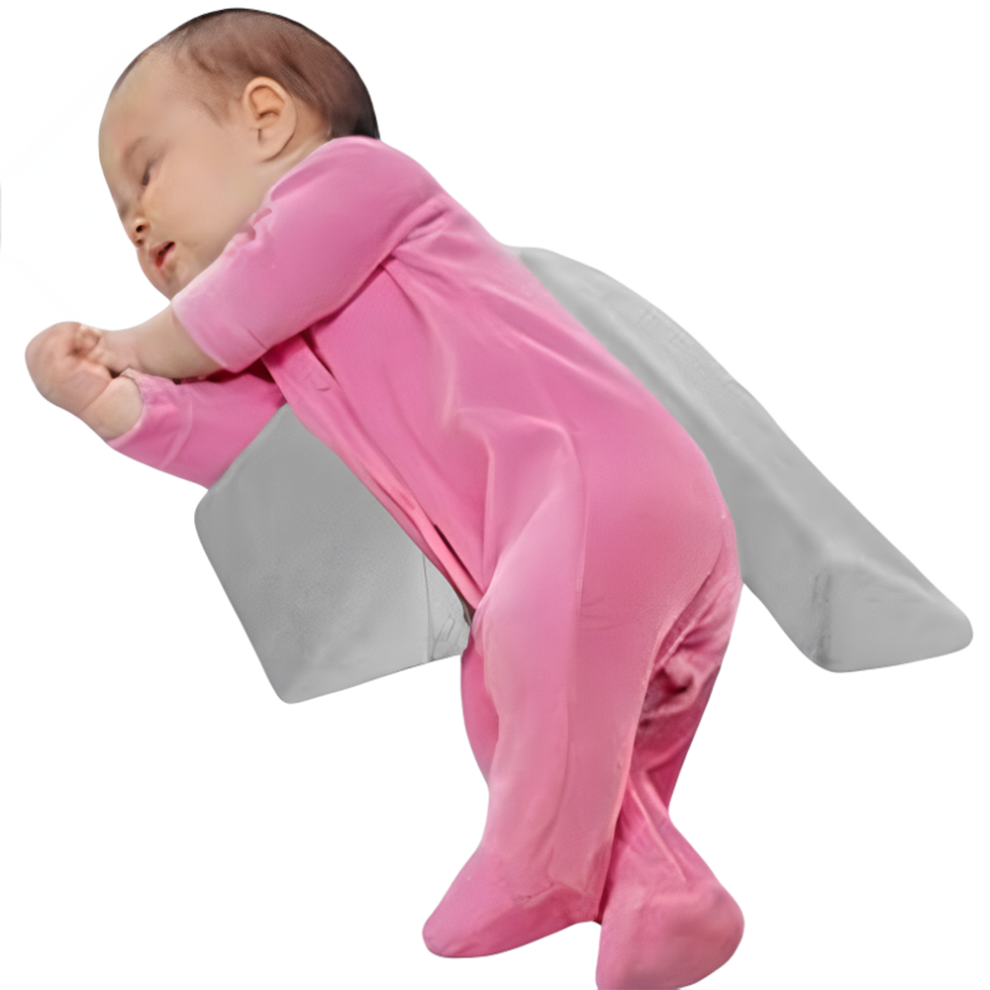 Kilepude til graviditet, nem vedligeholdelse, åndbar pude, indhold af memory foam sikrer en god nats søvn (grå)