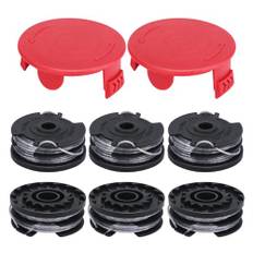 Eyoloty Rasentrimmer Fadenspule F016800351 passend für Bosch ART 24 ART 24+ ART 27 ART 27+ ART 30 ART 30+,6m Länge Ø 1,6mm mit Spulenabdeckung 1600A00X61(6 Spulen + 2 Kappe)
