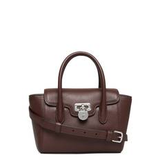 LAUREN RALPH LAUREN Pebbled Leather Small Tanner Satchel |Brun |One Size