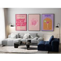Plakat - Art Deco Cocktail / Sæt af 3