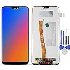 ELLENNE LCD Display Huawei P20 Lite Ane-LX1 Touch Glas Skärm Svart + Skruvsats