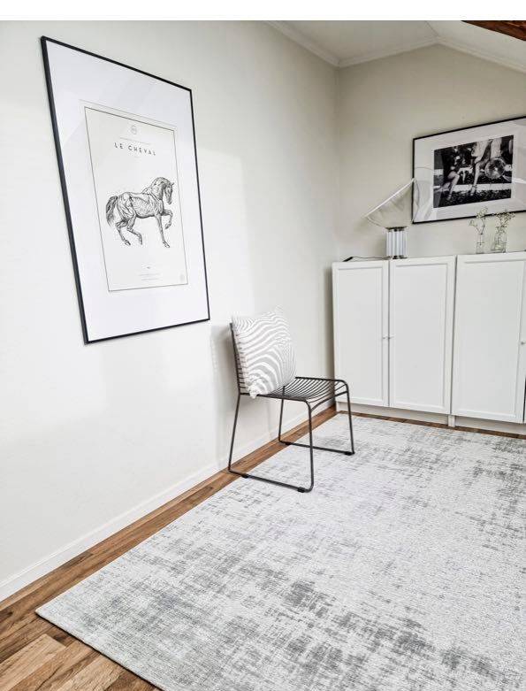 Chenille Rubi - 80 x 350 cm - Silver - (Tunn, Lättstädad) (80 x 350 cm)