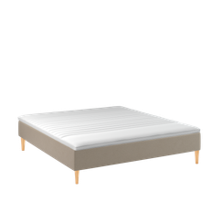 Kinnabädden - Jupiter Seamless Ramsäng Sand 160 Medium/Fast Aluminiumben Silver 19cm från Sleepo - Beige (160x200)