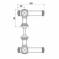 Dørgreb - Udendørs - ULLMAN messing 123 mm