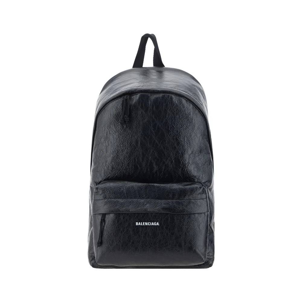 Balenciaga Explorer Rygsæk med Logo Print - Tasker - Herre - Sort - ONE SIZE - Uld