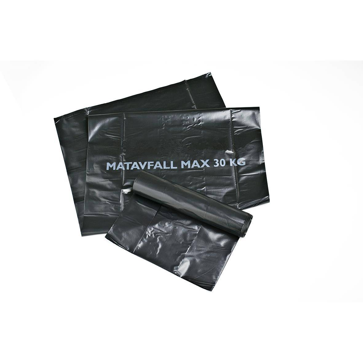 Sopsäck PolyREG LD Matavfall Svart 60L 80my 25st/rl