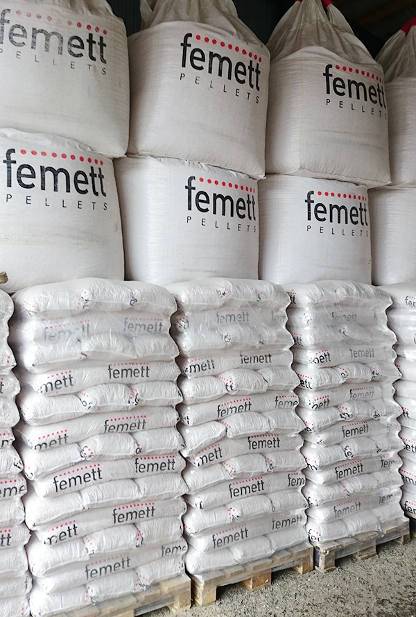 Femett svenske træpiller 8 mm – 832 kg