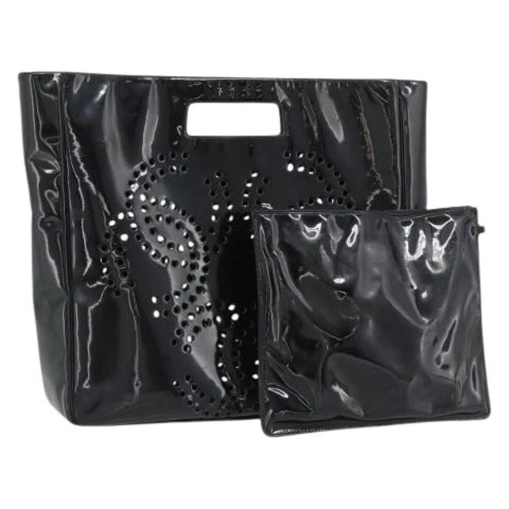 Chanel Vintage Pre-owned Vintage Patent Leather Tote Bag - Vintage - Dame - Sort - ONE SIZE - Læder