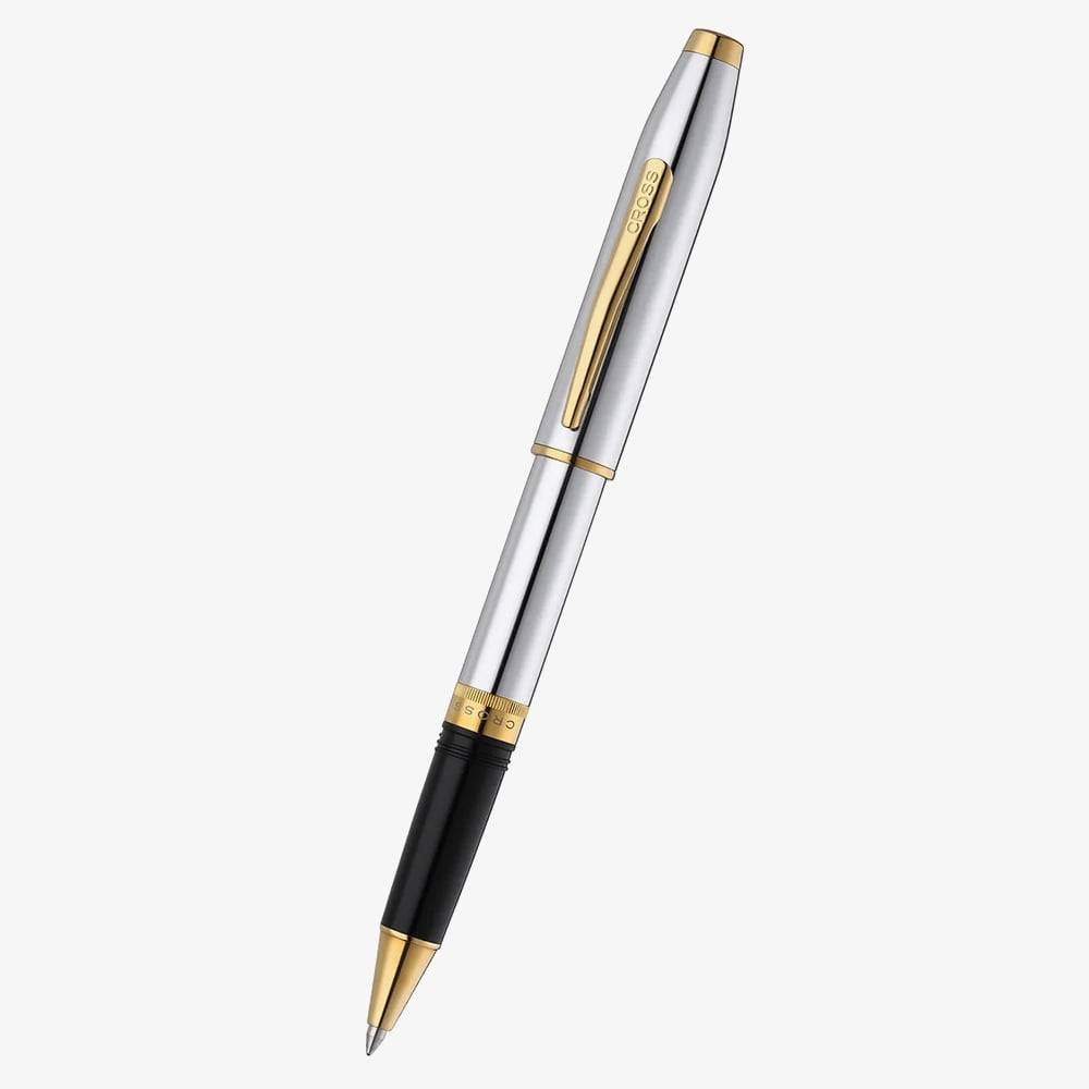 Cross Foundry Polished Chrome & Gold Rollerball Pen AT0815-3 - Silver