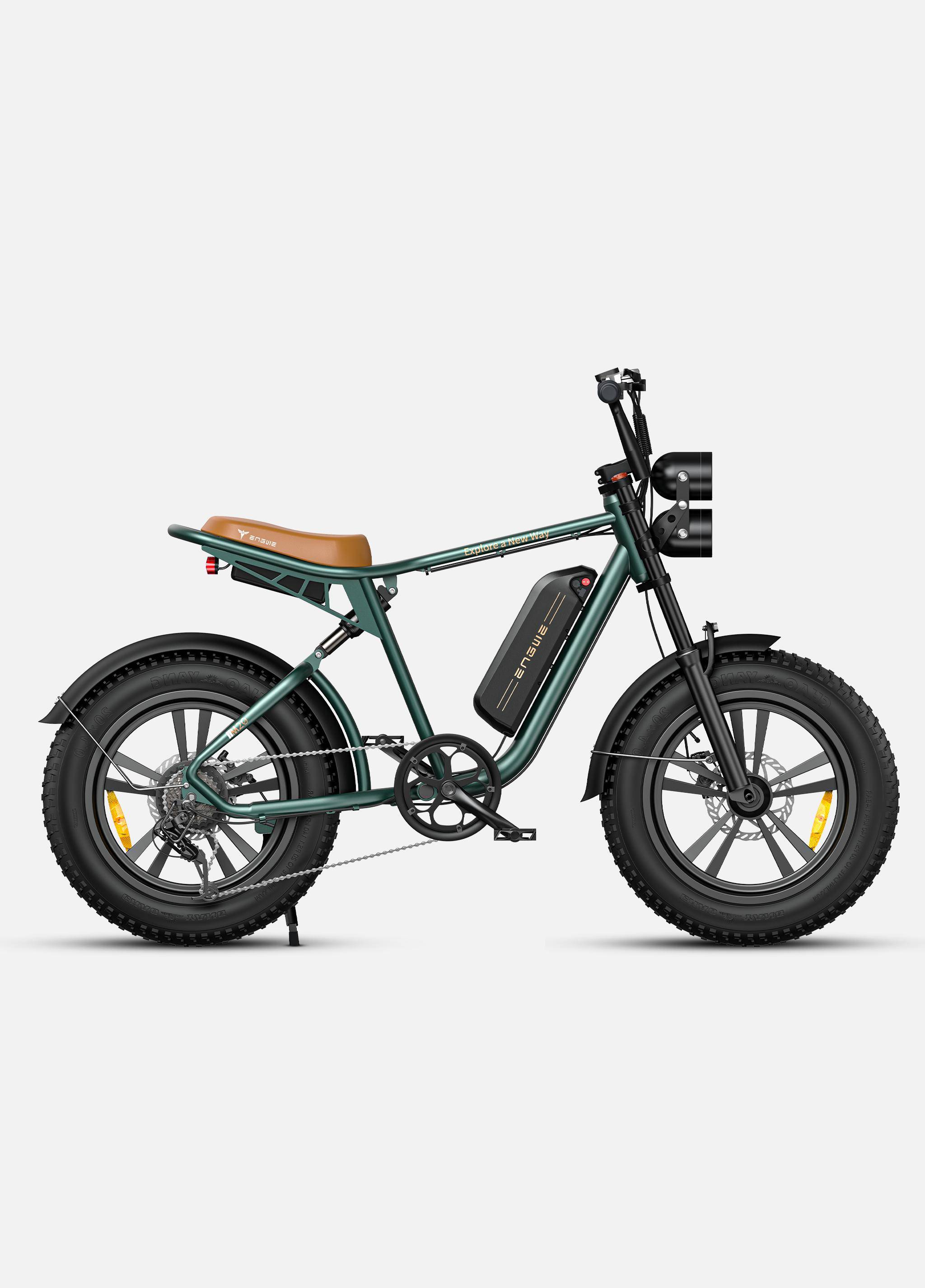 ENGWE M20 Elcykel 750W Motor, 48V 13Ah Batteri, Dubbla Dämpare, 20*4.0 Tums Däck, 75KM Räckvidd E-cykel 48V 13Ah vit