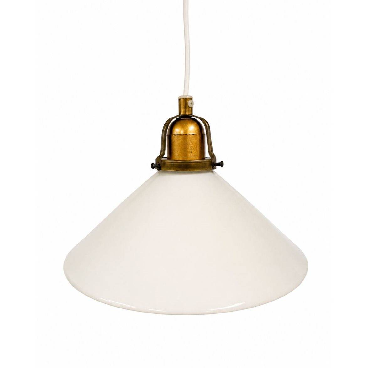 Vintage by Bright 1-2-3 Skomakarlampa Opalglas/Mässing 25cm