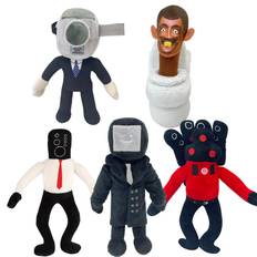 TOWYSOR Skibidi Toilet Plush Skibidi Toilet Plush Cartoon Plush Skibidi Plush Net Anime (5PCS)