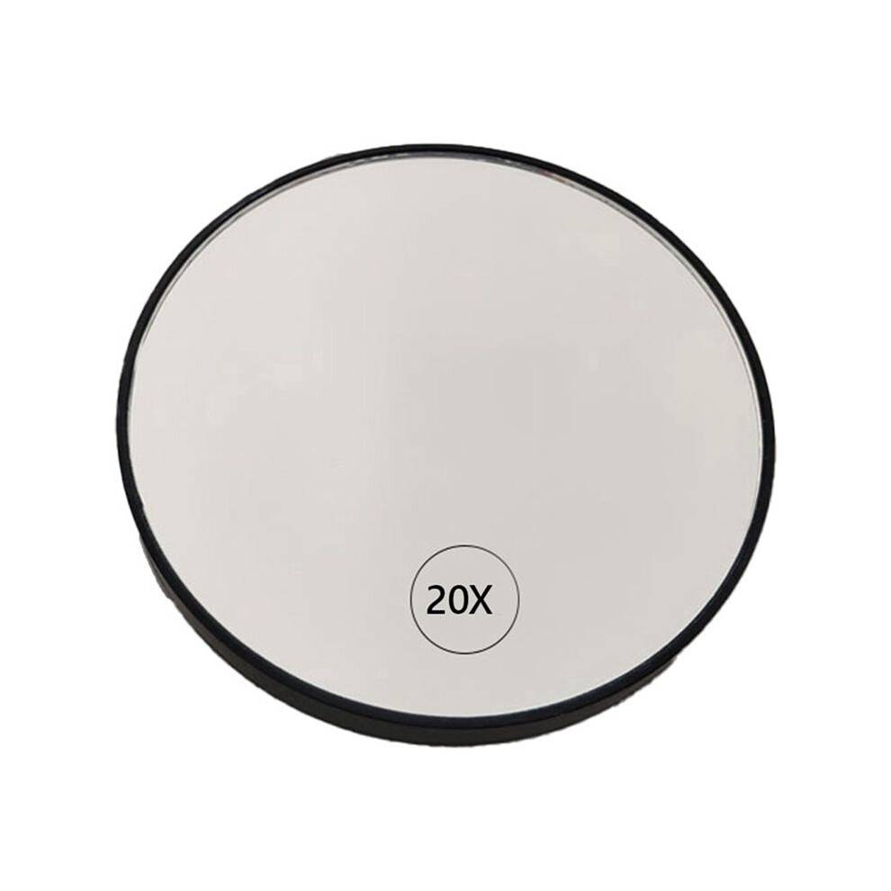 Anti-Fog Magnifying Makeup Mirror Suction Cup Vanity Mirror 20X Handheld Magnifying Makeup Mirror with Handle,Black