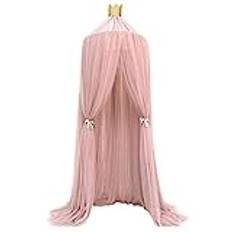 Atyhao Sänghimmel, Elegant Färg Barn Sängnät Barn Baby Sovrum Staket Mesh för Sovrum Resehöjd (Rosa)