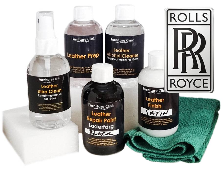 Läderfärg till Rolls Royce & Bentley | Litet Kit för Läderinfärgning | Furniture Clinic - Arctic White 97-Nutid