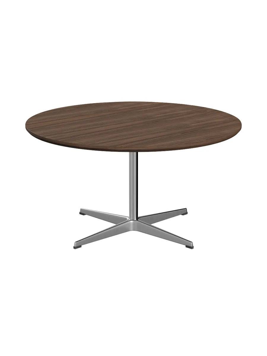 Piet Hein A223 Sofabord, Ø90 cm fra Fritz Hansen Valnød finér m. finérkant - Jacobsen Plus