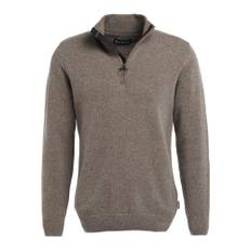 Barbour, Strik, Herre, Brun, S, Uld, Gråbrun Holden Half Zip Sweater