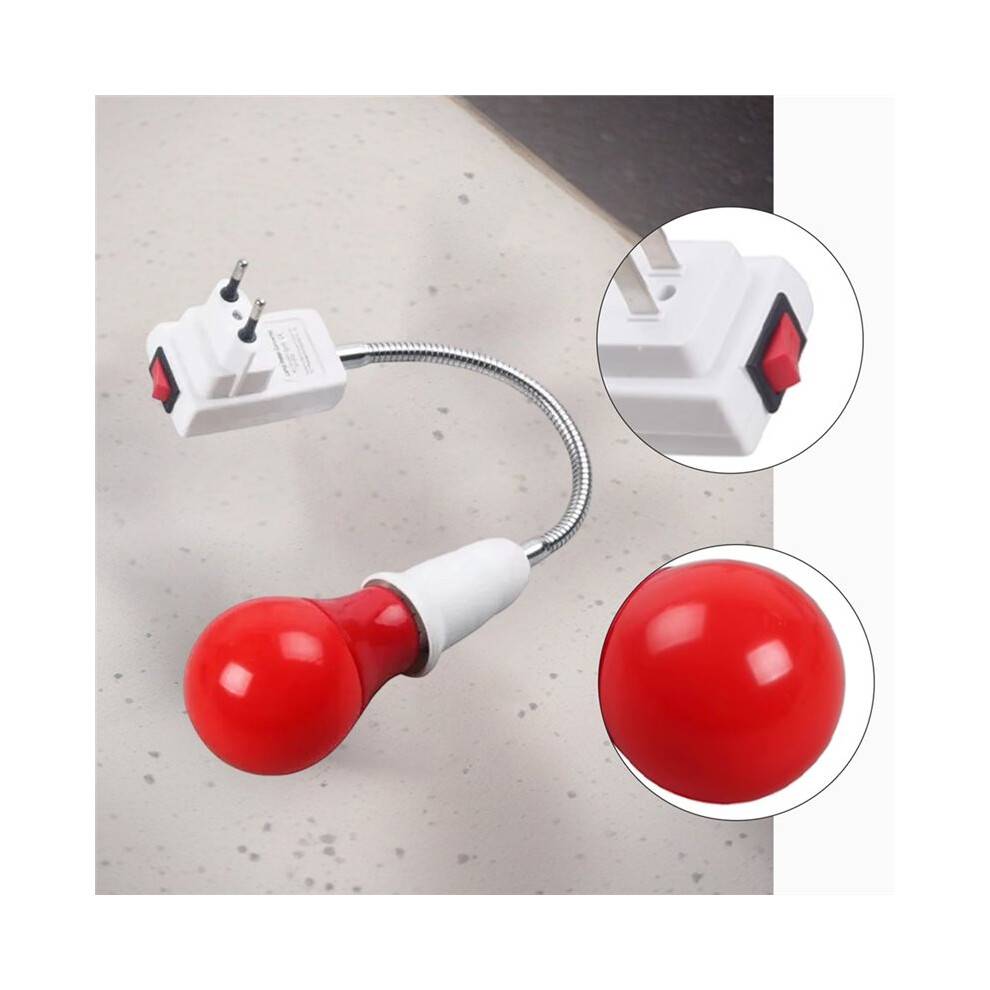 0.5W Darkroom Safe Light LED Bulb - E27 Socket Red Lamp for Film/Slide Processing with Analog Photography US Plug