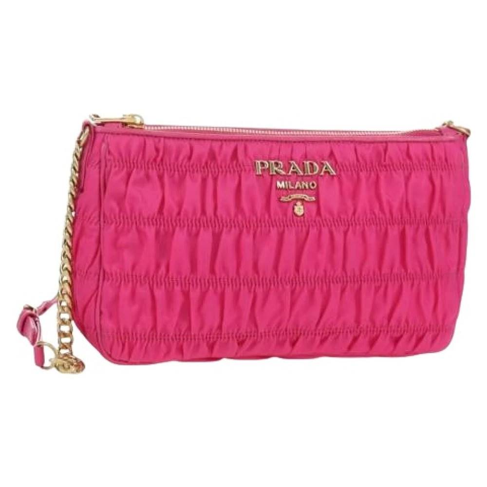Prada Vintage Pre-owned Vintage Skuldertaske - Vintage - Dame - Lyserød - ONE SIZE - Uld