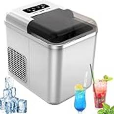 Countertop Ice Maker,1.3L Portable Ice Cube Maker,Self-Cleaning Electric Ice Dispenser with Ice Scoop & Ice Basket Ice Maker Machine with LED Display,for Home Office Bar Restaurant