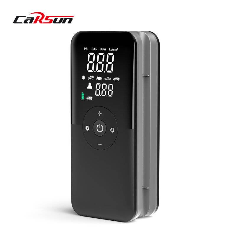 CARSUN C3106-1 Bärbar 154PSI Mini Trådlös Inflationspump med LED-lampa Dubbel Data Display För Bil Motorcykel Cykel Boll