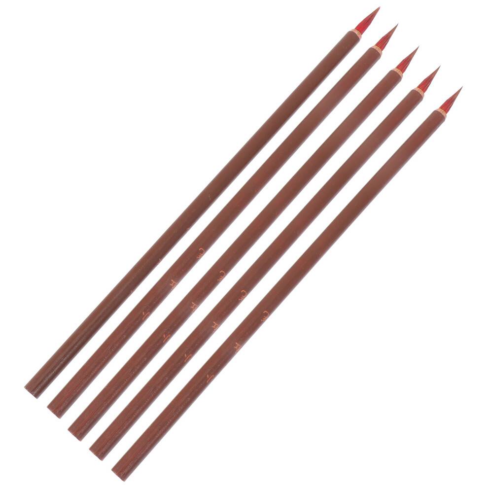 5St Träpenslar För Kalligrafi Och Målning Brun Hållbar Design