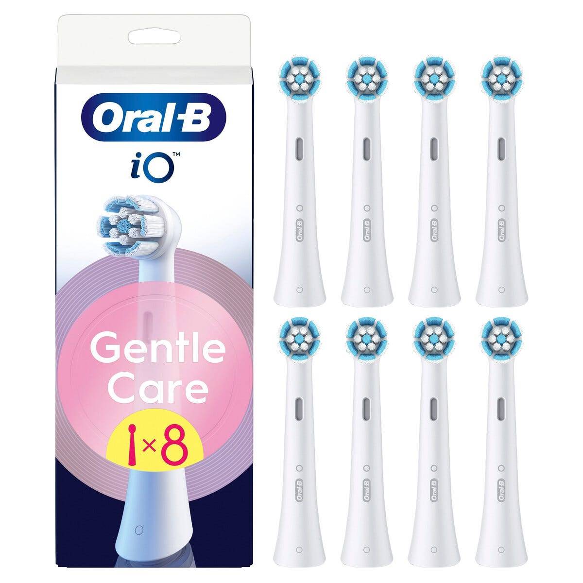 Oral-B iO Gentle Care borsthuvuden 8-pack, Vit