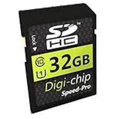 Digi Chip 32 GB SDHC klass 10 minneskort för Canon IXUS 180, IXUS 175, IXUS 285 digitalkameror