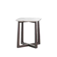 Flexform - Gipsy Sidobord, Bredd 80 cm, Djup 80 cm, Ram Ask, Carrara - Småbord &amp; sidobord - Antonio Citterio - Vit - Trä/Sten
