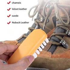 1pc Plastic Shoe Brush, High Elasticity Shoe Care Tool Suitable For Suede, Leather Shoes, Snow Boots, Clothing Care Cleaning Brush - Multicolor - one-size