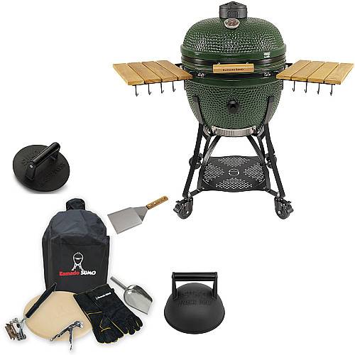 Kamado Sumo - Classic Maxi Grön grillpaket burger edition