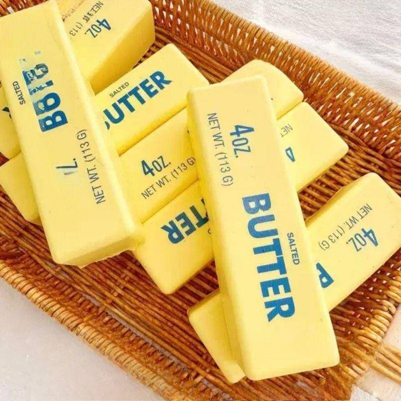 1psc/2psc Antistress Butter Stick Stress & Anxiety Relief Fidget Toys Slow Rising Squishy Squeeze Elastic Cheese Stick Prank Toy