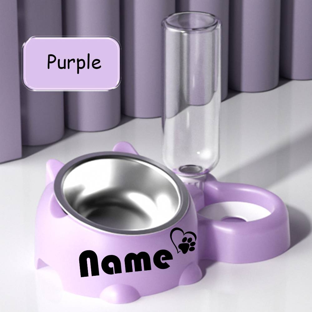 Customized Pet Food Bowl, Multifunction Using Pp Material, Suitable For Cats And Dogs, Gift Set For Dogs