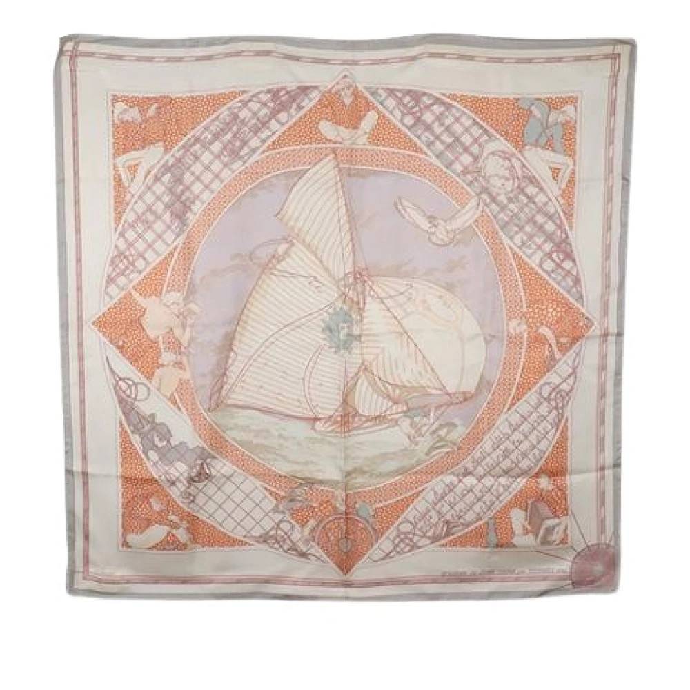 Hermès Vintage - Pre-owned Voyage au Long Cours Scarf Vintage - Dam - ONE Size -