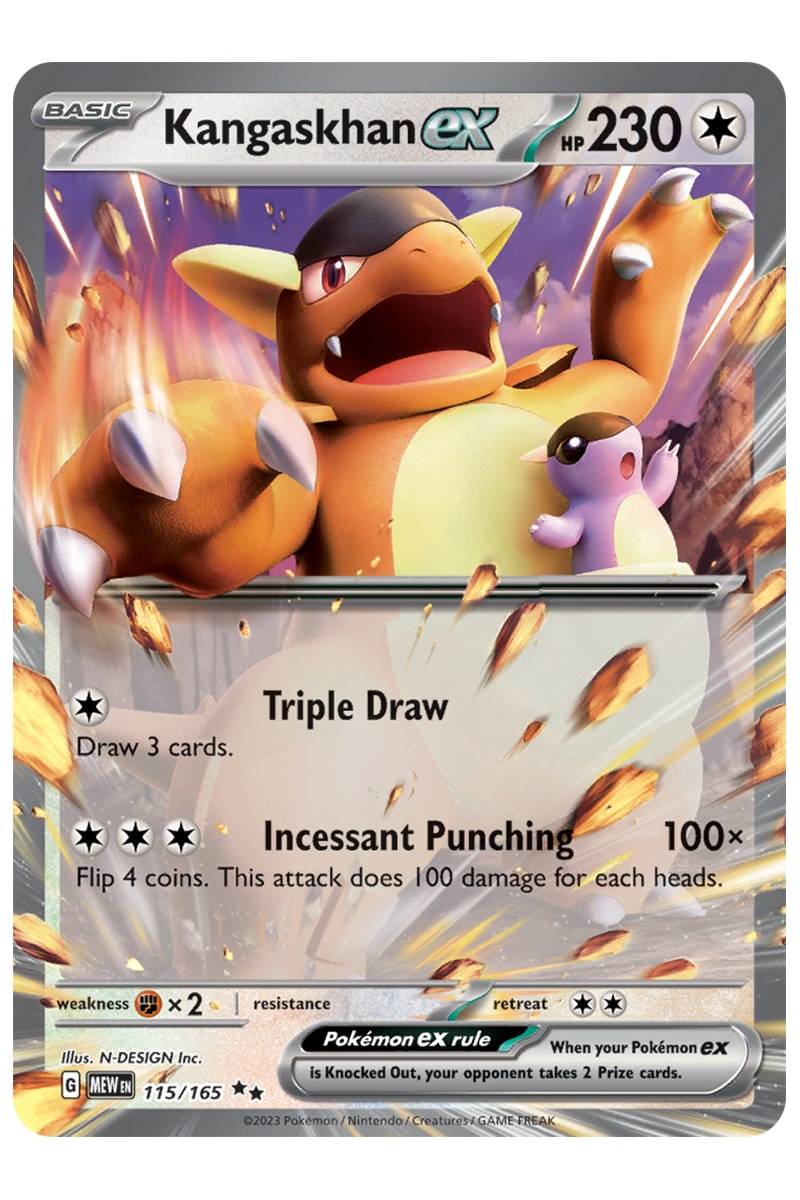 Pokémon Kangaskhan ex 115/165 - Pokemon kort - EX kort - Pocket Monster.