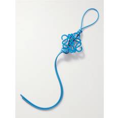 LOEWE - Anagram Leather Key Fob - Men - Blue