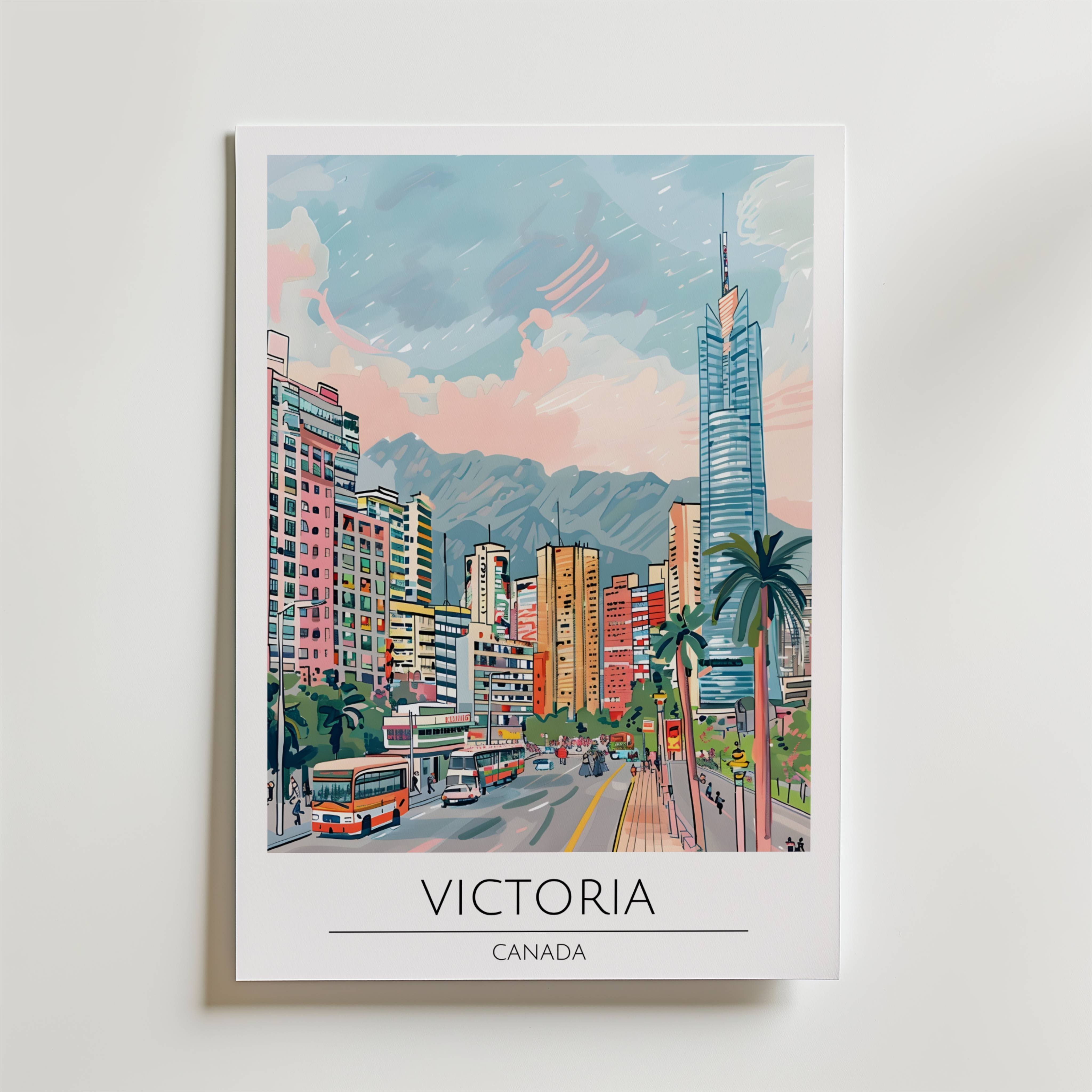 Victoria Skyline Journey Poster - Premium Canvas 50x70 cm
