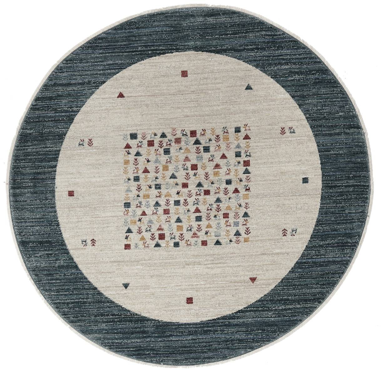 Argos - Gabbeh Matta 135x135 Modern Matta Vit / Beige