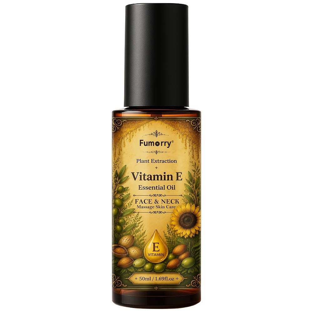 Vitamin E Oil For Face, Body, Neck - Pure & Moisturizing For Skin, Plant Extraction, Multi-use For Massage, Skincare & Beauty, Firming & , Care For , Neck Skin