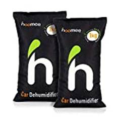 HOOMEE Silica Gel Car Avfuktare Bag + 1 Anti Halk Instrumentbrädematta - Anti Imma Fukt Absorberare Odör Eliminerare– Förhindrar immiga fönster, kondens, mögel (1KGx 2)