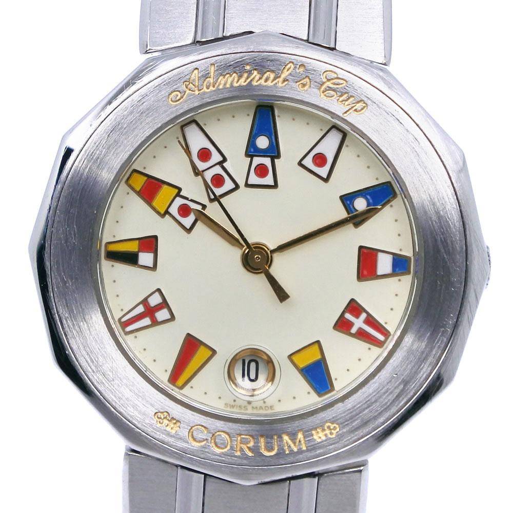 CORUM Admirals cup Watches 39.610.20V50B IvoryDial Stainless Steel Quartz Analog display Women Used