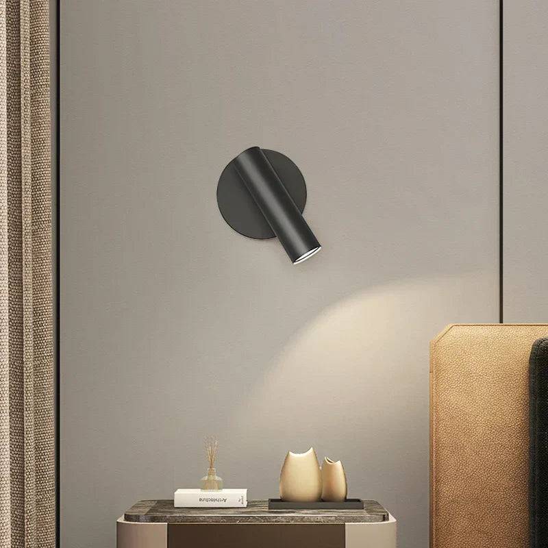 LumiNest – Elegant LED Vägglampa för Sovrum och Hotell - Svart / Kall Vit (5500-7000K)