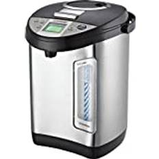 Thermopot 5 l | rostfritt stål varmvattensdispenser | vattenkokare | vattendispenser | termoskanna | tekokare | 24 timmars timer | LC-display | barnsäkerhet (5 l)