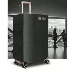 1pc Luggage Cover Box, High Quality Non-Woven Material, Waterproof And Dustproof Design, Travel Luggage Protector, Transparent Dustproof Trolley Prote - Multicolor - Black 28inch,Black 24inch,Black 26inch,Black 20inch,Black 30inch,Black 22inch