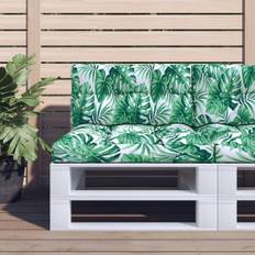 vidaXL pallehynde 70x40x12 cm stof bladmønster
