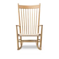 Fredericia Furniture - Wegner J16 Rocking Chair, Oljad ek, Naturfärgad sits - Fåtöljer - Hans J. Wegner - Beige - Naturmaterial/Trä
