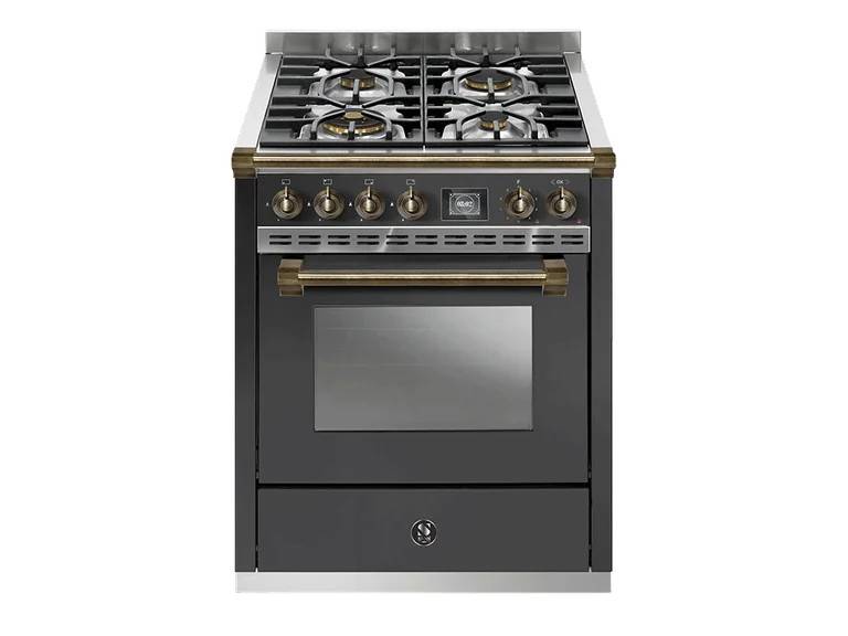 Ascot - Combi-steam - Gasspis 70 cm (1 ugn) - Antracit/Brons - Steel - Svart