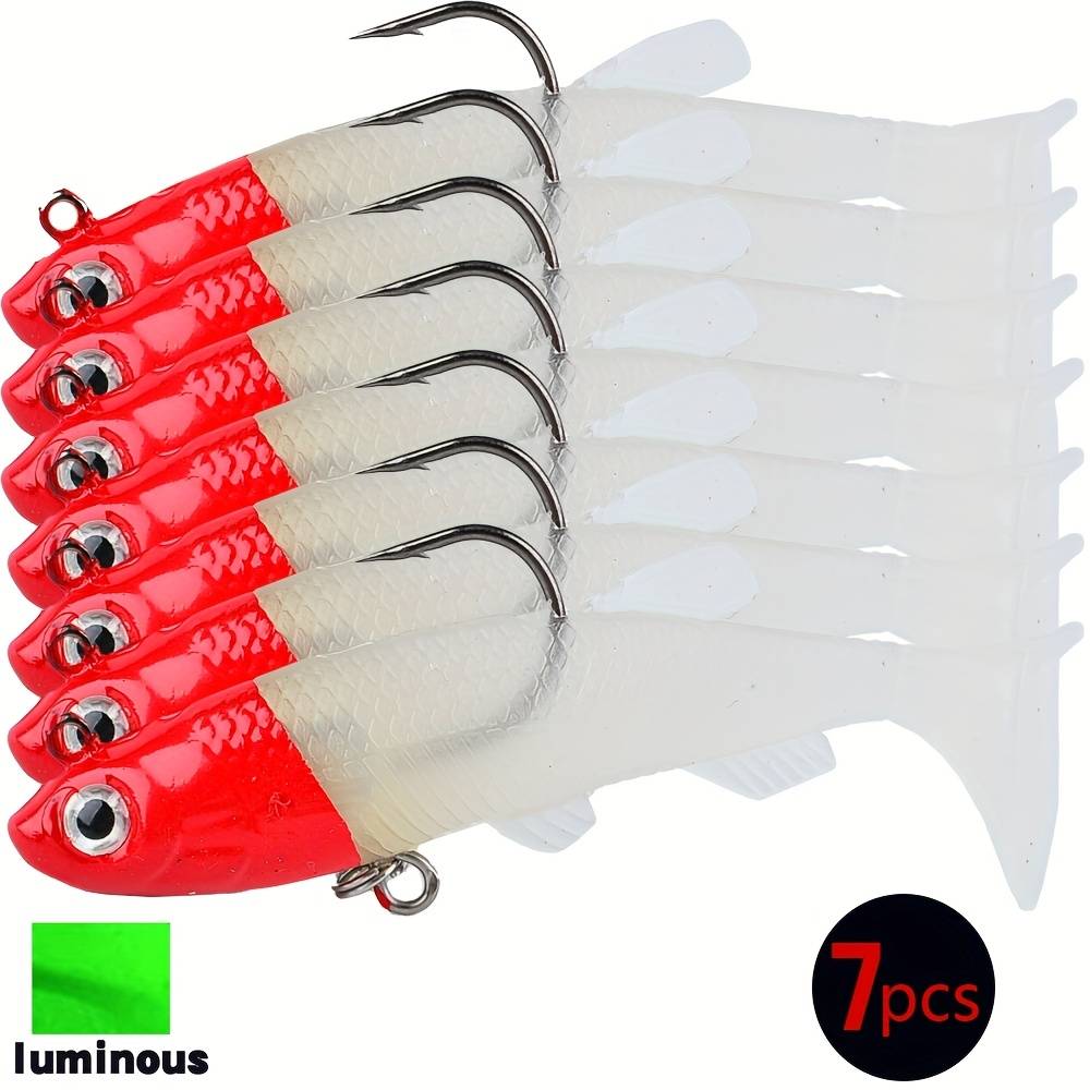 7pcs 8cm Soft Fishing Lure With Cool Hooks - Artificial Bait For Outdoor Tackle