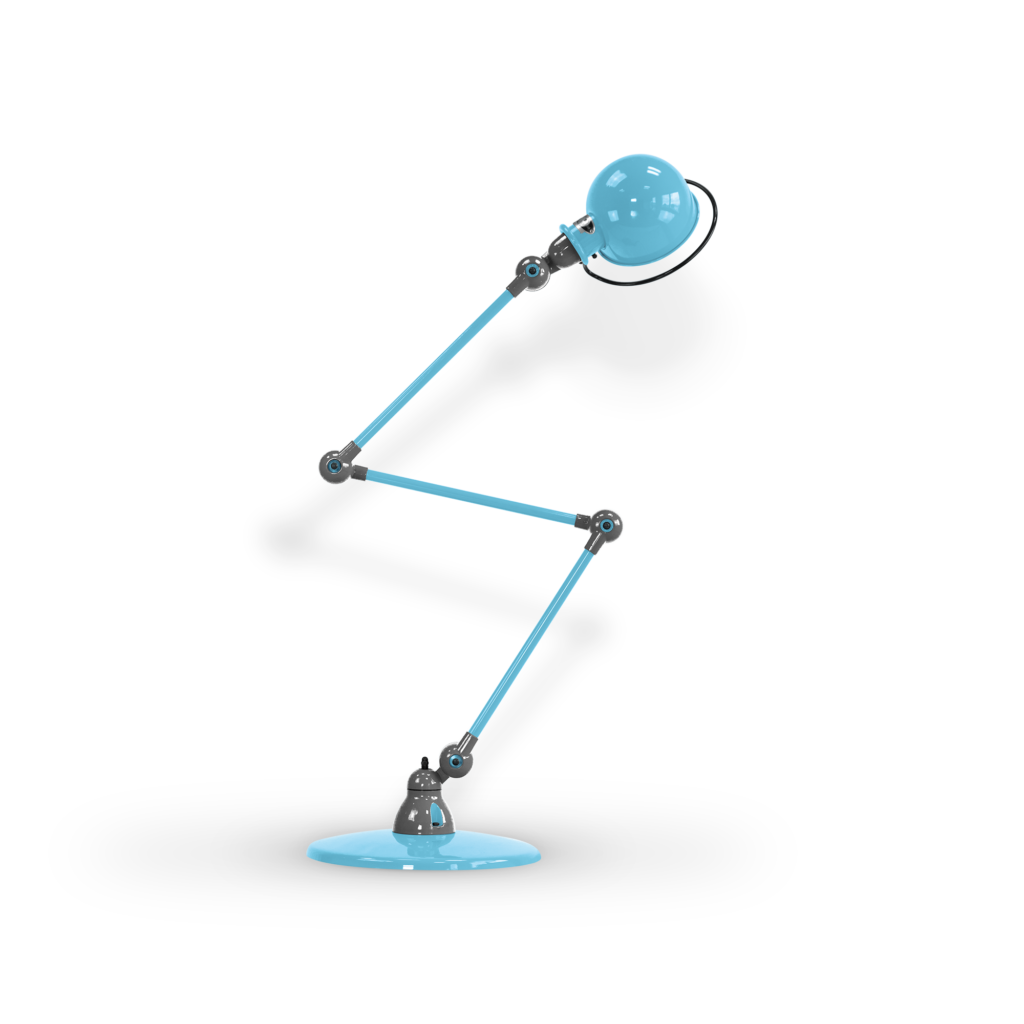Loft D9403I gulvlampe fra Jieldé - Pastel blue / Blank/poleret